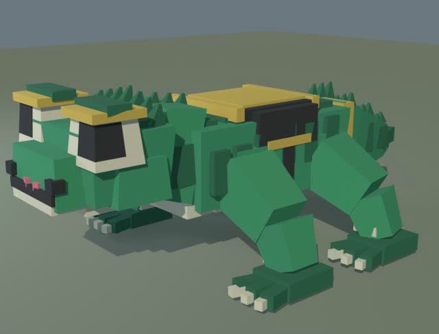 Lizzy, a limited lizard mount: 3D model